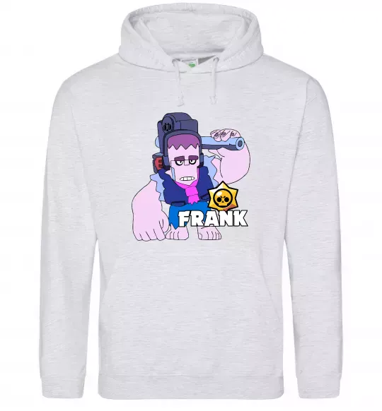 Женская толстовка (худи) Brawl Stars Френк Серый меланж фото