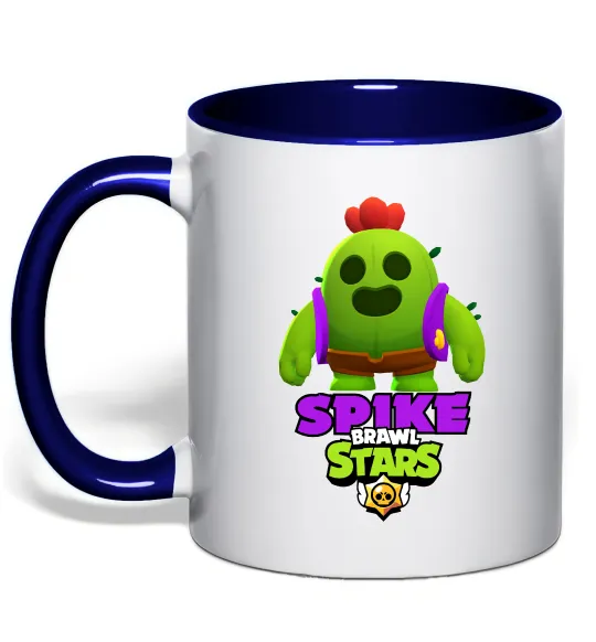 Чашка с цветной ручкой Спайк Глубокий темно-синий фото