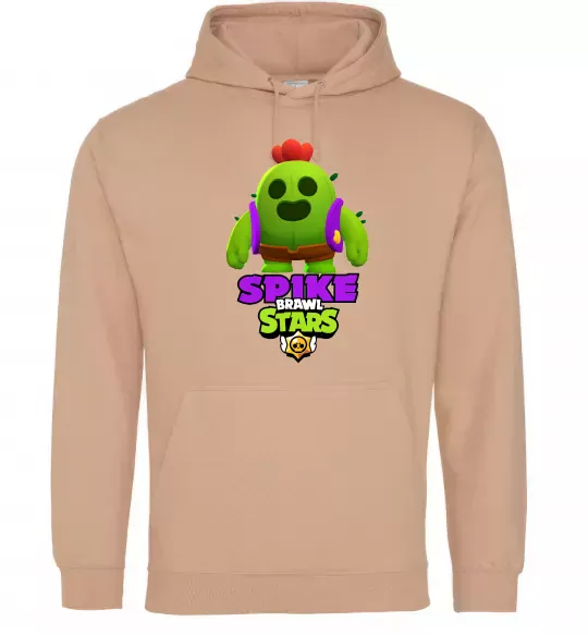 Женская толстовка (худи) Спайк Песочный фото