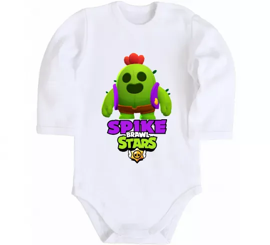 Дитячий бодік Спайк Білий фото