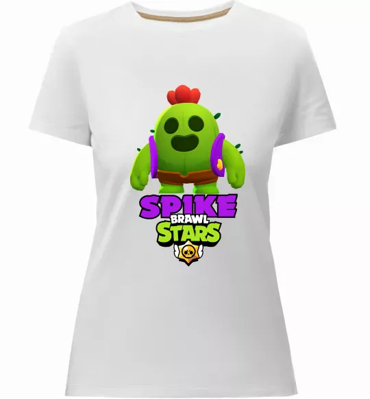 Женская премиум футболка Спайк Белый фото