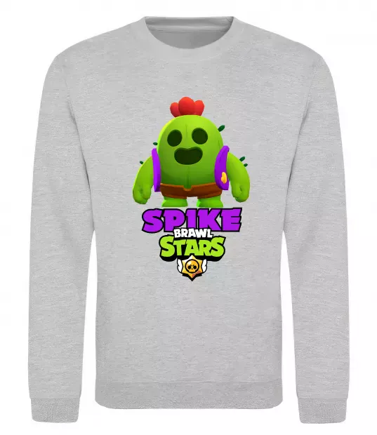 Свитшот Спайк Серый меланж фото