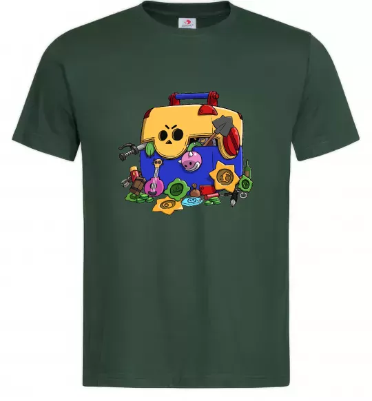 Мужская футболка Brawl Stars скриня Темно-зеленый фото