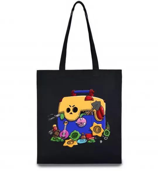 Эко-сумка Brawl Stars скриня Черный фото