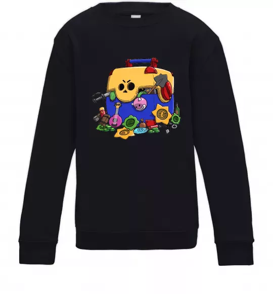 Детский Свитшот Brawl Stars скриня Черный фото