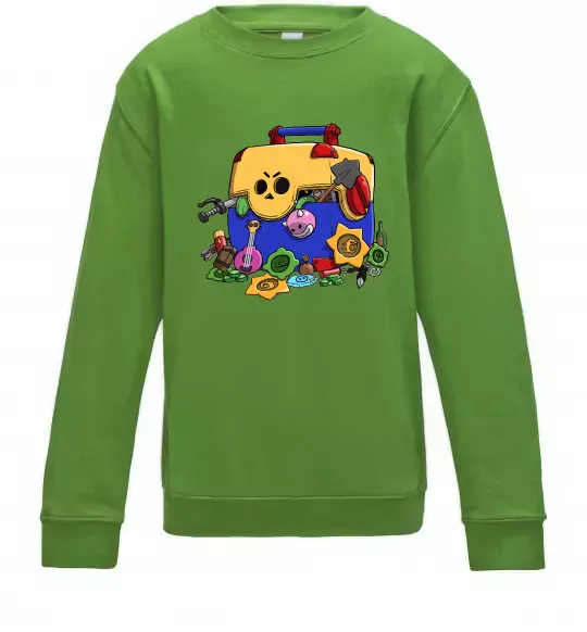 Детский Свитшот Brawl Stars скриня Лаймовый фото