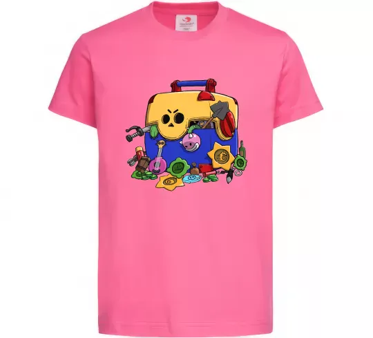 Дитяча футболка Brawl Stars скриня Яскраво-рожевий фото