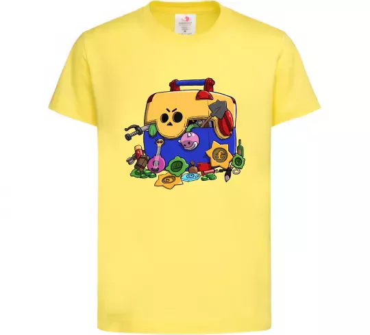 Дитяча футболка Brawl Stars скриня Лимонний фото