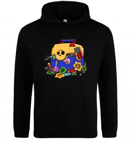 Жіноча толстовка (худі) Brawl Stars скриня Чорний фото