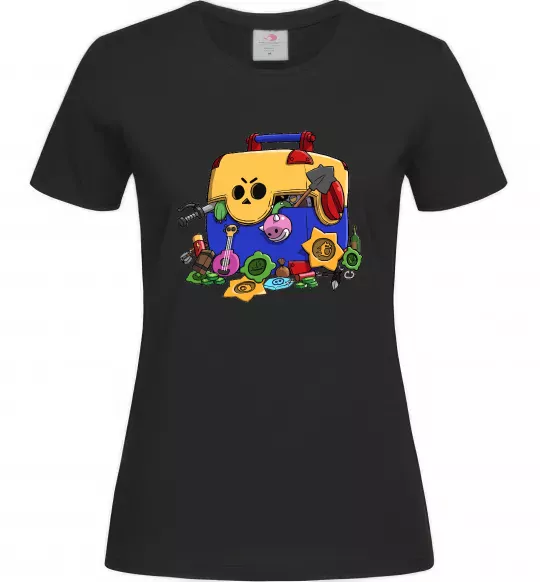 Женская футболка Brawl Stars скриня Черный фото
