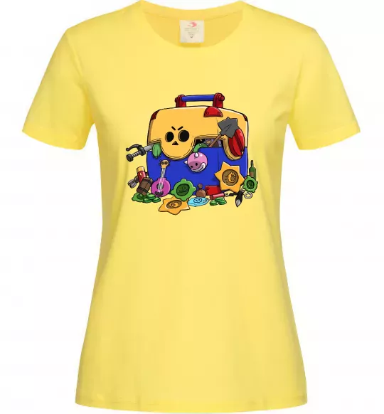 Женская футболка Brawl Stars скриня Лимонный фото