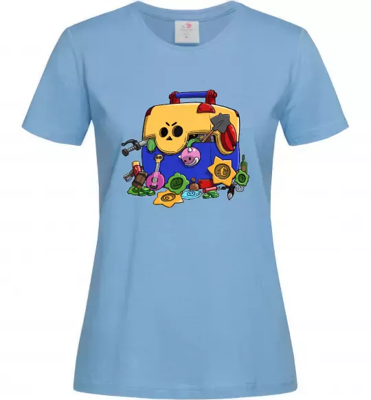 Женская футболка Brawl Stars скриня Голубой фото