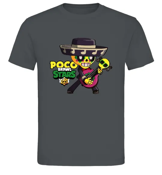 Мужская футболка Brawl Stars Поко Графит фото