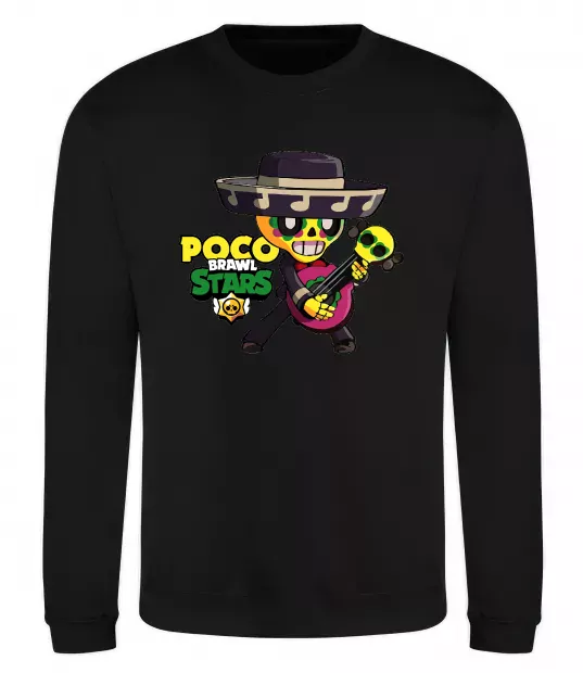 Світшот Brawl Stars Поко Чорний фото