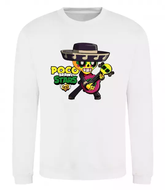 Світшот Brawl Stars Поко Білий фото