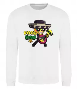 Свитшот Brawl Stars Поко Белый фото