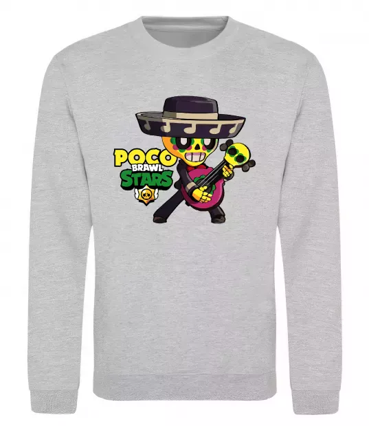 Світшот Brawl Stars Поко Сірий меланж фото