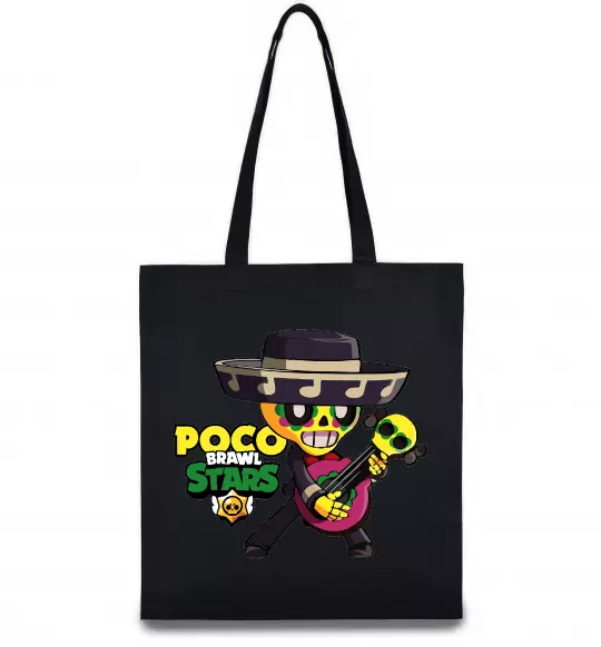 Эко-сумка Brawl Stars Поко Черный фото