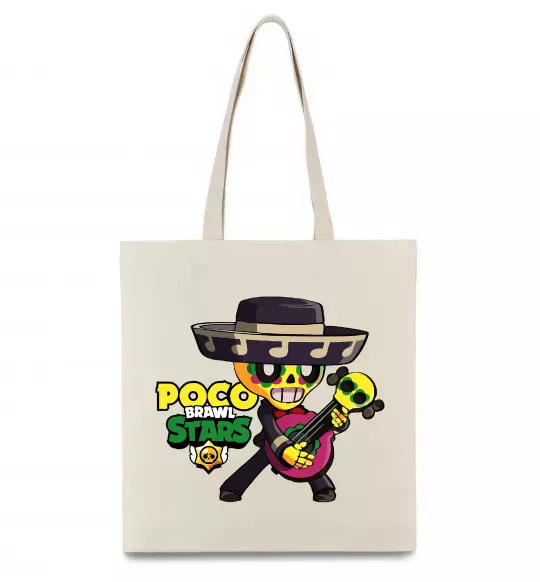 Эко-сумка Brawl Stars Поко Бежевый фото