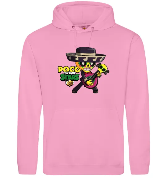 Мужская толстовка (худи) Brawl Stars Поко Розовый фото