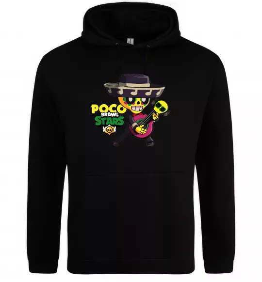 Жіноча толстовка (худі) Brawl Stars Поко Чорний фото