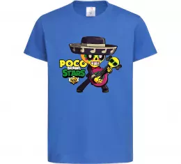 Детская футболка Brawl Stars Поко Ярко-синий фото