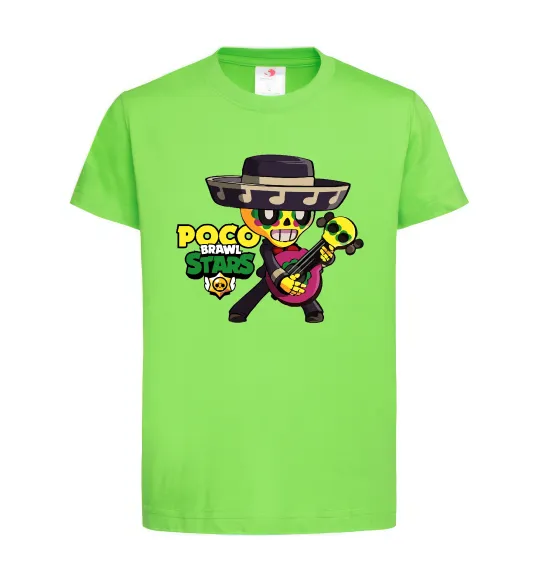 Детская футболка Brawl Stars Поко Лаймовый фото
