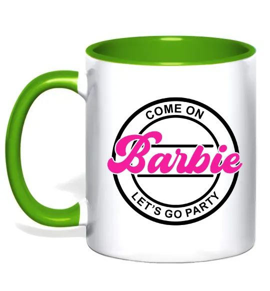 Чашка с цветной ручкой Come on Barbie Лаймовый фото
