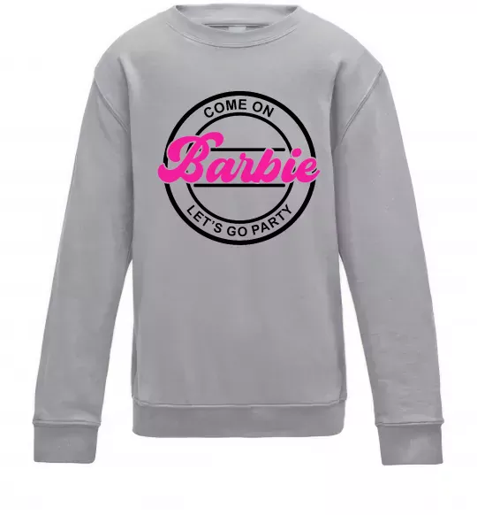 Детский Свитшот Come on Barbie Серый меланж фото
