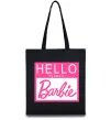 Еко-сумка Hello my name is Barbie Чорний фото