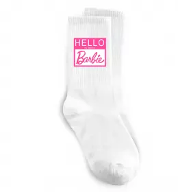 Носки Hello my name is Barbie Белый фото