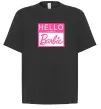 Футболка Оверсайз Hello my name is Barbie Черный фото