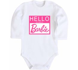 Дитячий бодік Hello my name is Barbie