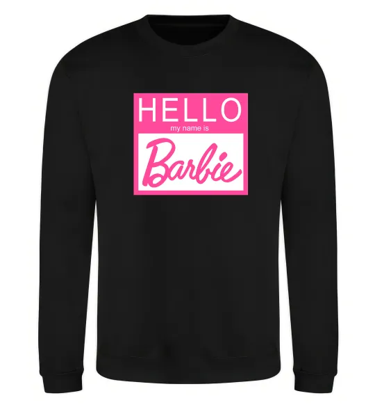 Свитшот Hello my name is Barbie Черный фото