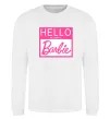 Свитшот Hello my name is Barbie Белый фото