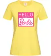 Женская футболка Hello my name is Barbie Лимонный Женская футболка Hello my name is Barbie Лимонный фото
