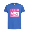 Дитяча футболка Hello my name is Barbie Яскраво-синій фото