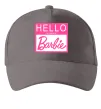 Кепка Hello my name is Barbie Серый фото