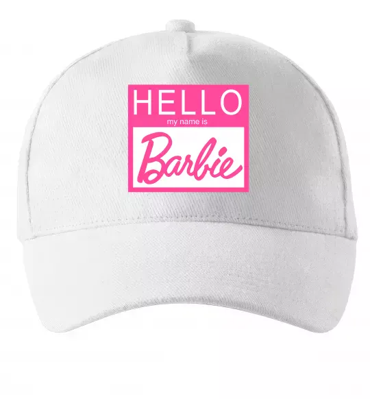 Кепка Hello my name is Barbie Білий фото