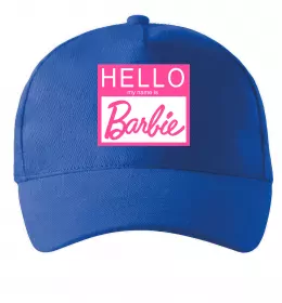 Кепка Hello my name is Barbie Ярко-синий фото