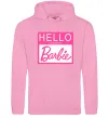 Женская толстовка (худи) Hello my name is Barbie Розовый фото