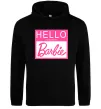 Женская толстовка (худи) Hello my name is Barbie Черный фото