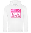 Женская толстовка (худи) Hello my name is Barbie Белый фото