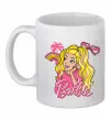 Чашка керамическая Barbie girl Белый фото