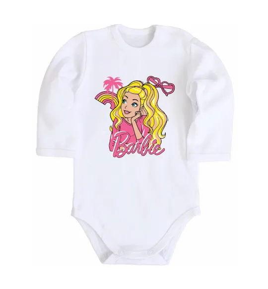 Детский боди Barbie girl Белый фото