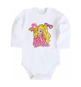 Дитячий бодік Barbie girl Білий фото