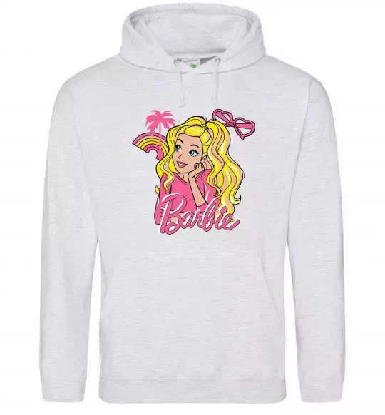 Жіноча толстовка (худі) Barbie girl Сірий меланж фото