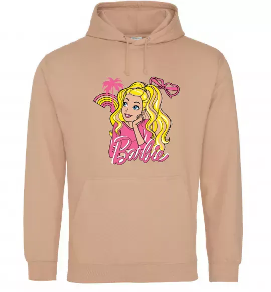 Жіноча толстовка (худі) Barbie girl Пісочний фото