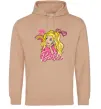 Жіноча толстовка (худі) Barbie girl Пісочний фото