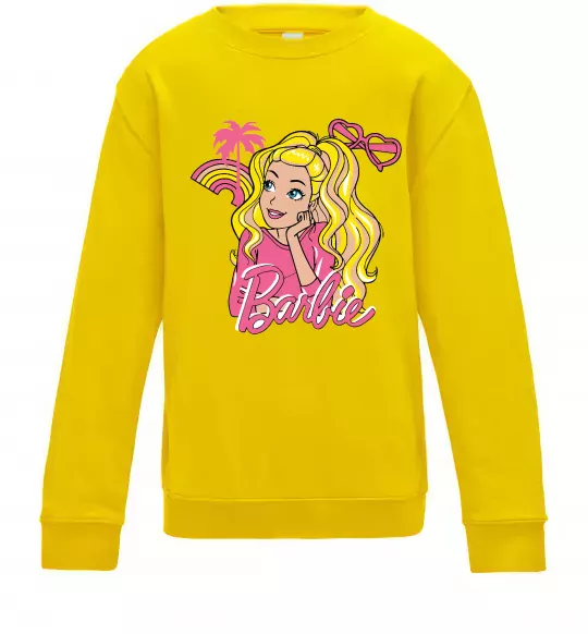 Детский Свитшот Barbie girl Солнечно желтый фото